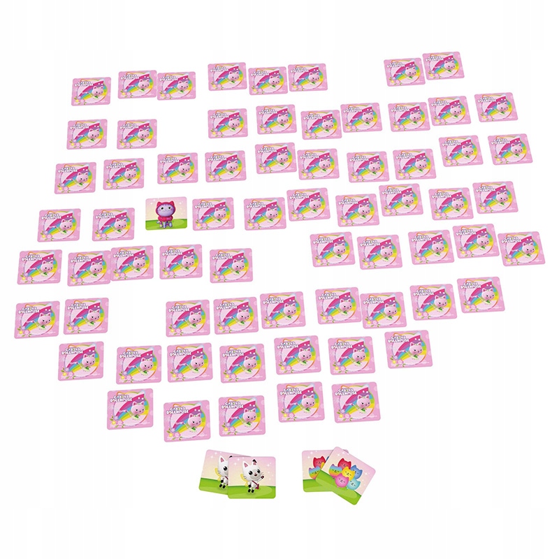 KOCI DOMEK GABI GRA LOGICZNA MEMO MEMORY W WALIZCE DOBIERZ W PARY 72 KARTY Marka Spin Master