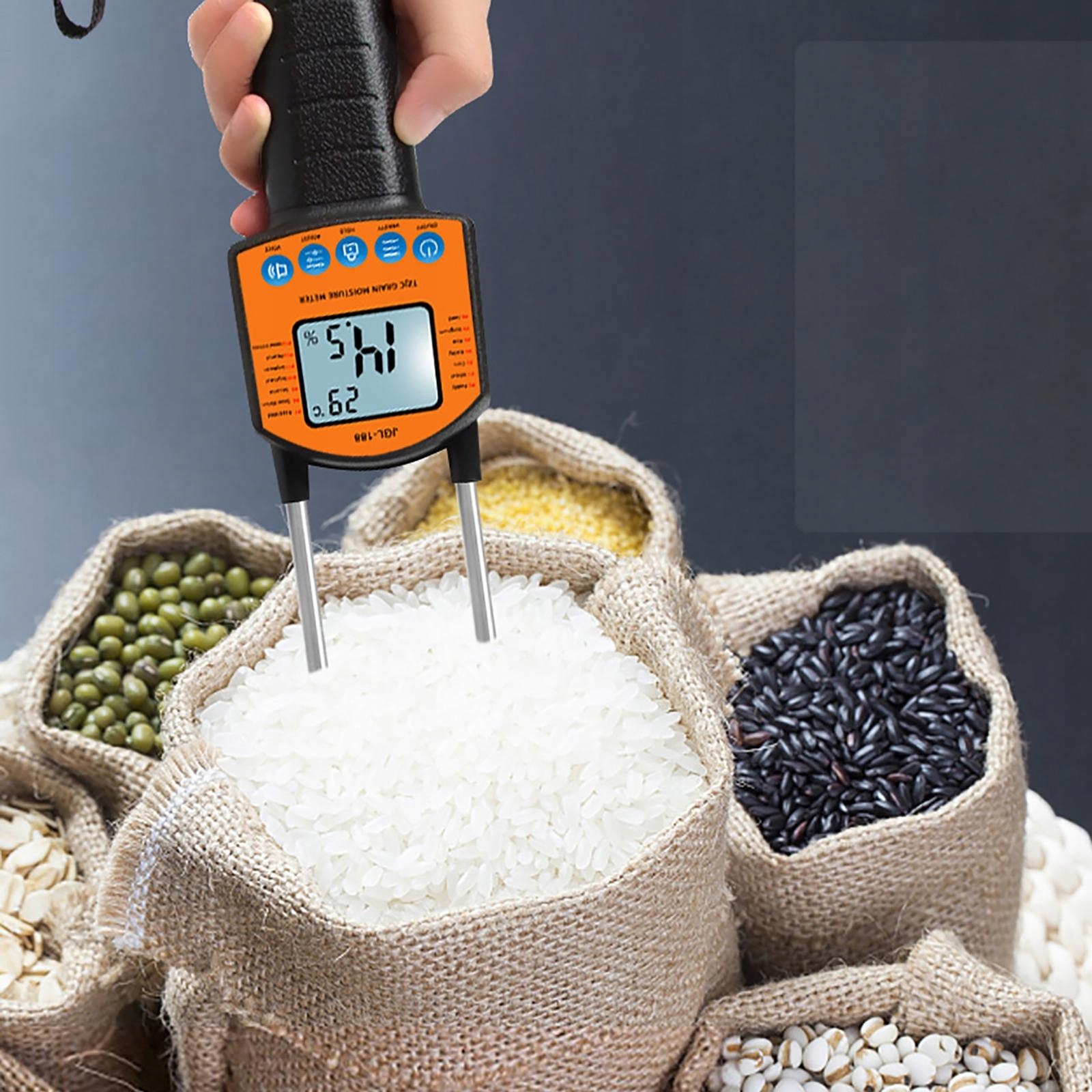 Cyfrowy miernik wilgotności ziarna Transmisja Wysokość 7.3 mm
