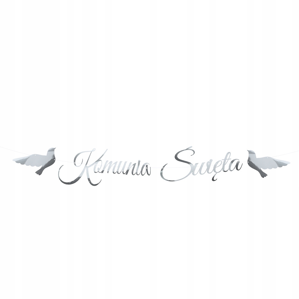 

Baner Komunijny Na Komunię Komunia Święta Srebrny