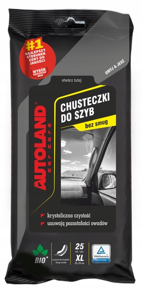 

Autoland chusteczki do szyb bez smug 24x22cm 25szt