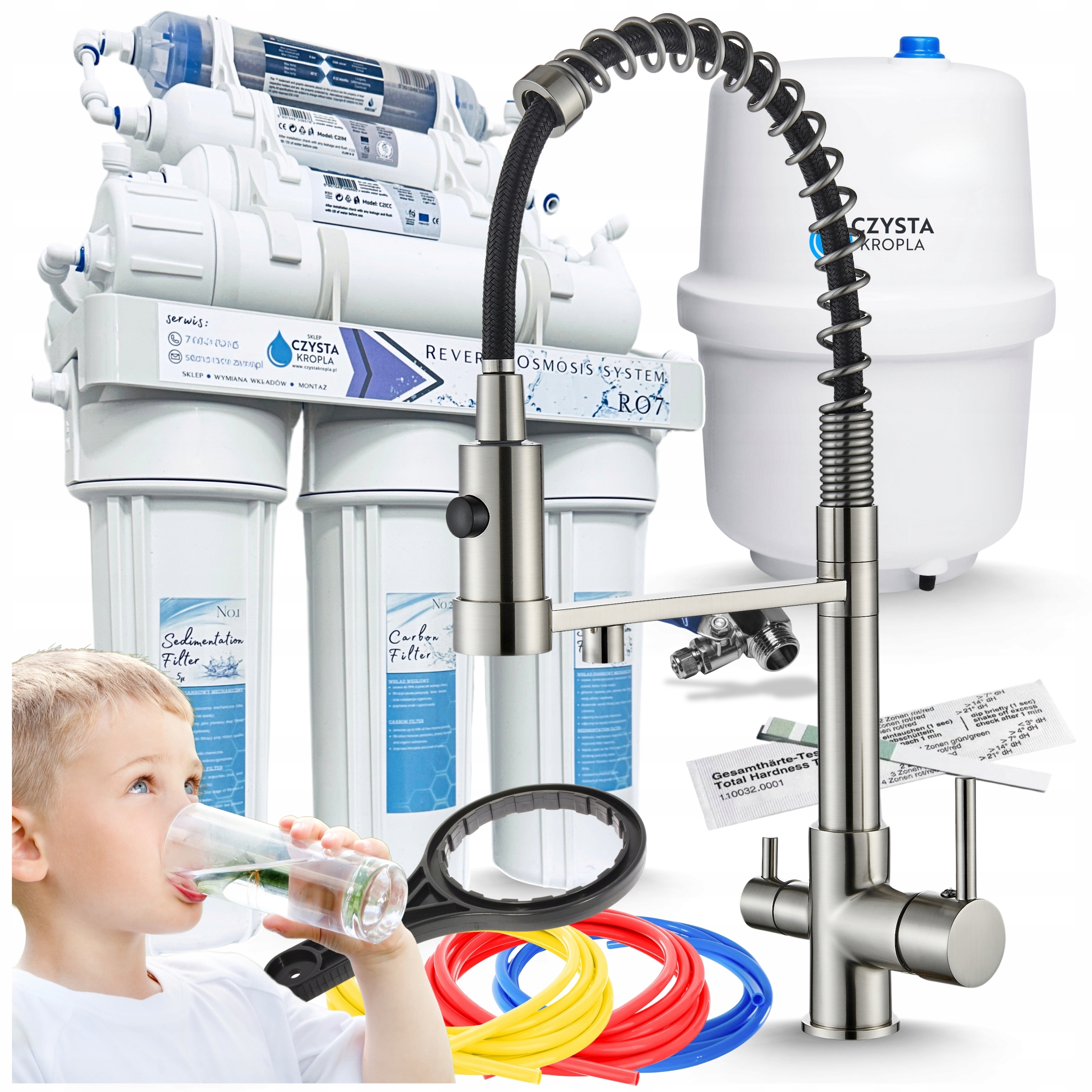 Filtr na vodu Kuchyňský podskříňový pod Dřez Kuchyňská baterie Atest Set