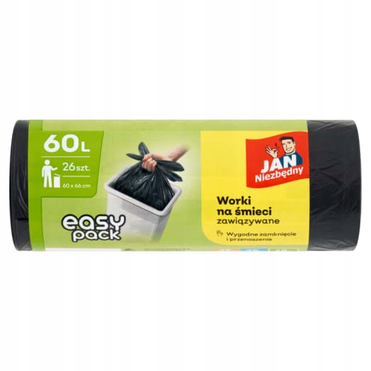 5x Jan Nezbytný Easy-Pack Pytle na odpadky 60 l 26 ks