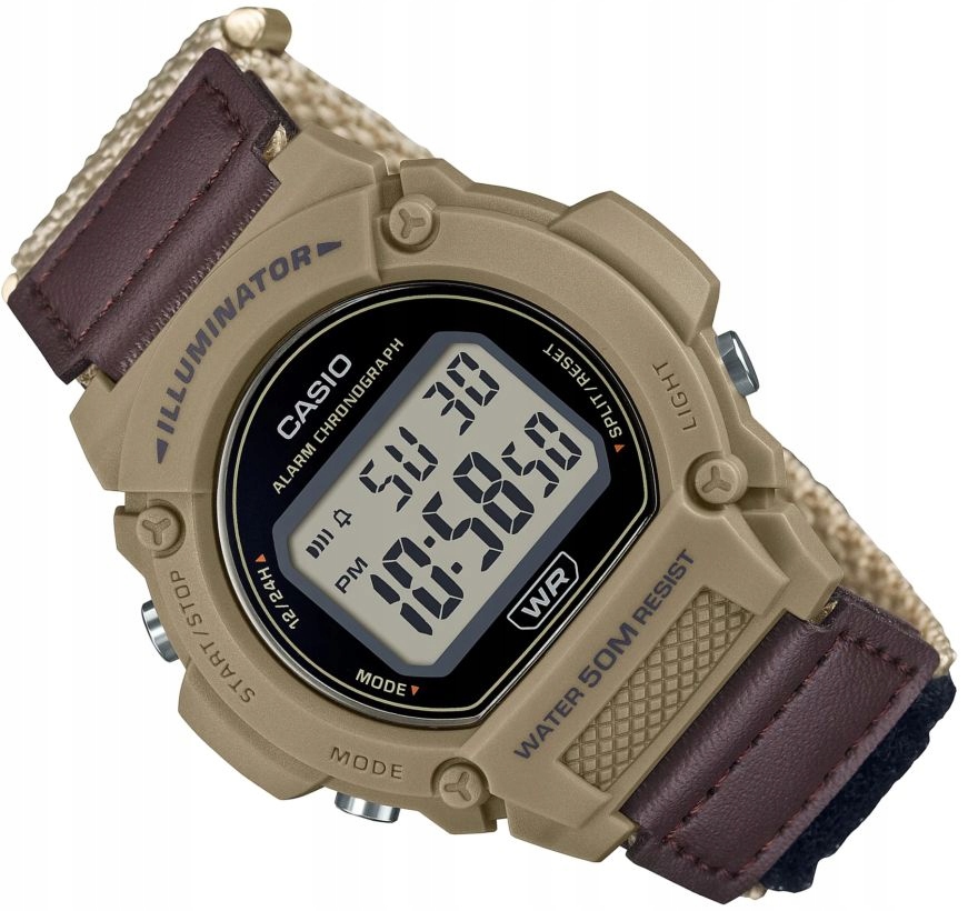 Mládežnické Digitální Hodinky Casio W-219HB-5AV S Podsvícením A Alarmem Stopek