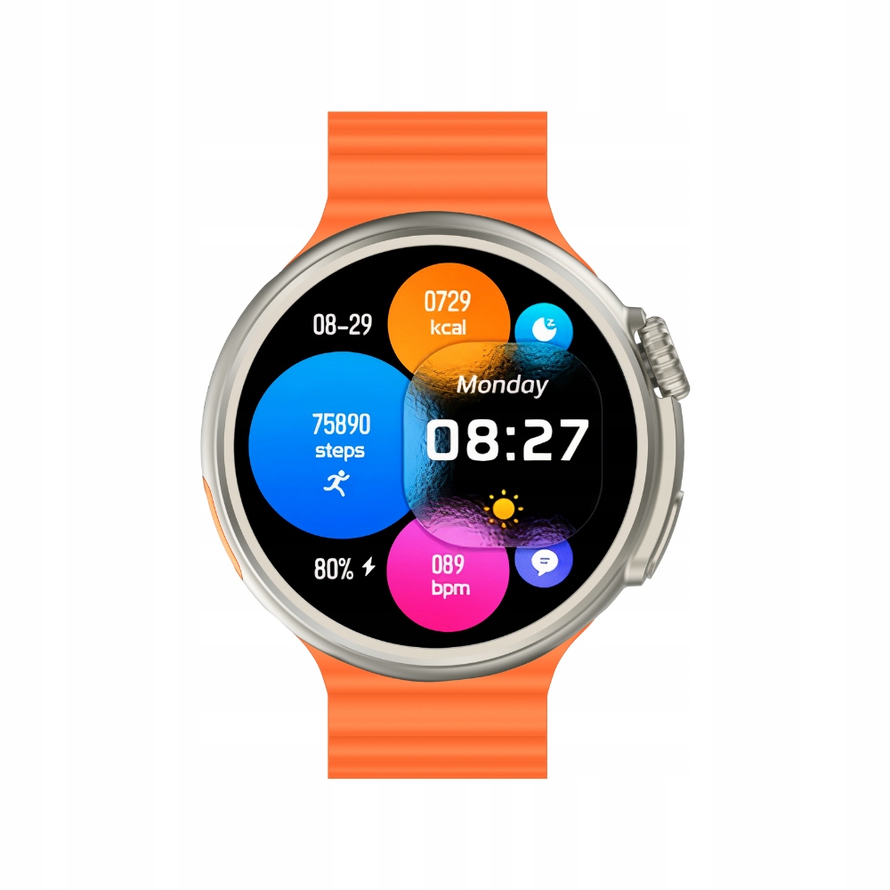 Smartwatch Zegarek Metal AMOLED menu PL Rozmowy EKG Android iOS + 2 paski Marka Inna