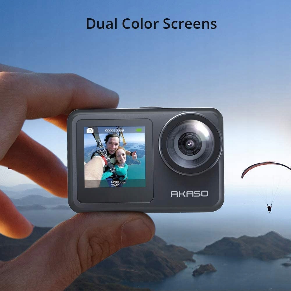 AKASO Kamera Sportowa 4K 30FPS 20MP Wodoodporna 40M EIS WiFi Touchscreen — miniatura 3