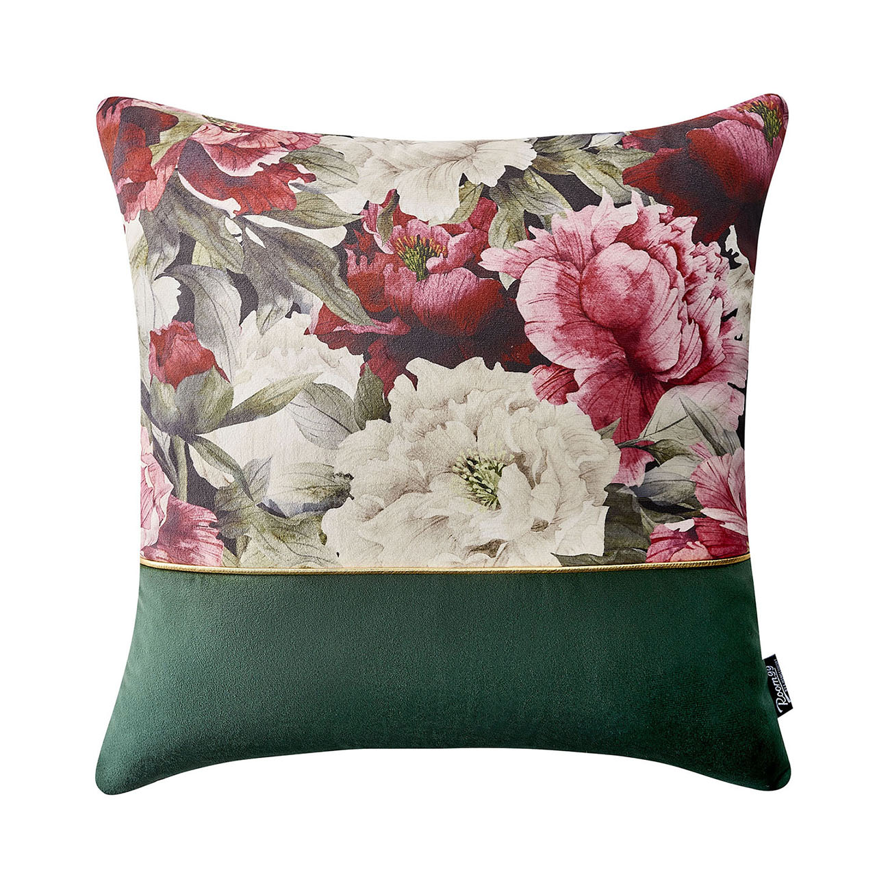 

Poduszka ozdobna w kwiaty 45x45 Blossom zielona