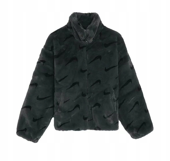 Kurtka Futerkowa Nike Sportswear Faux Fur Rozmiar 146 156 cm Oryginalna