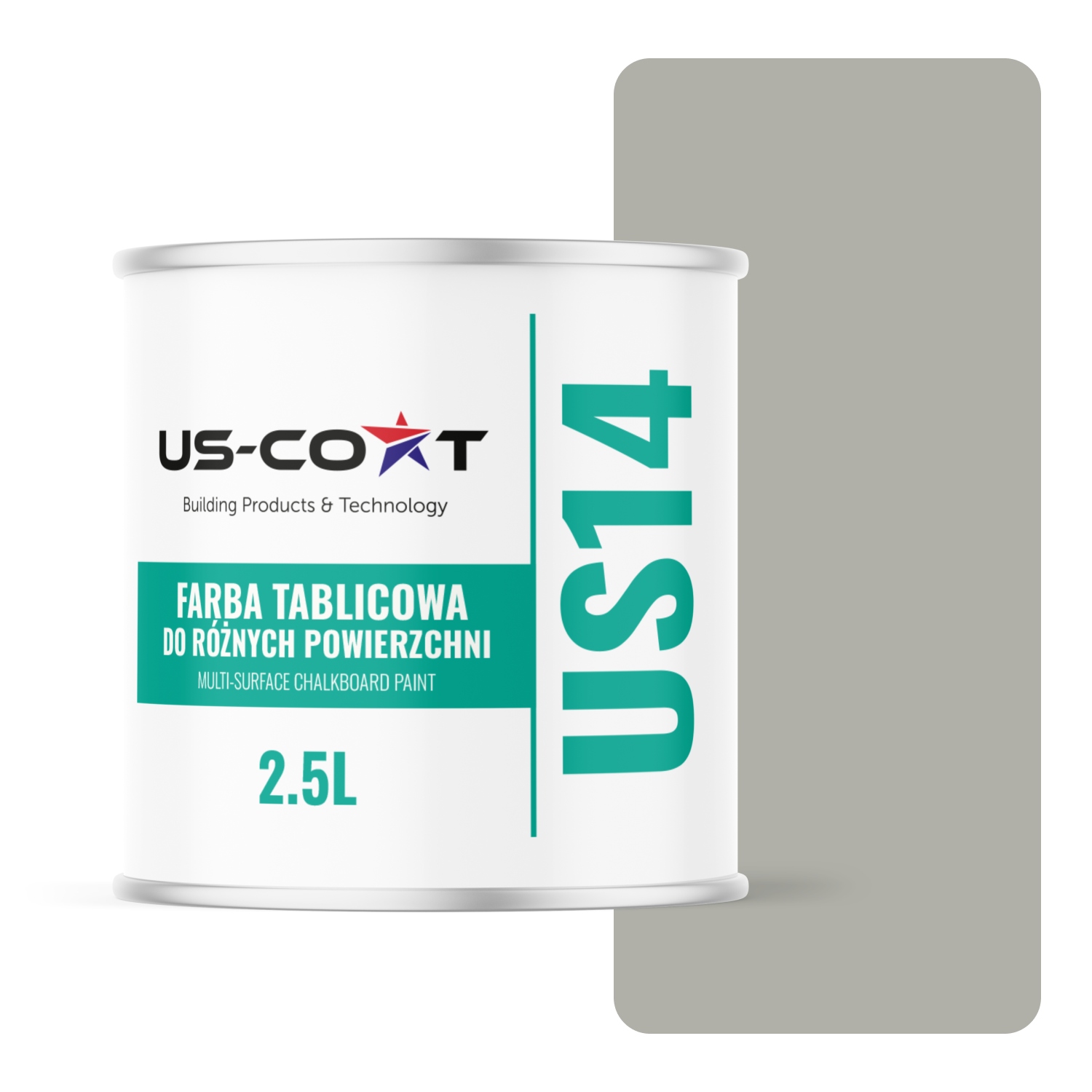 Tabuľová Farba Na Steny Písania Kriedou Farba Šedá Achátová RAL7038 2,5L Matná