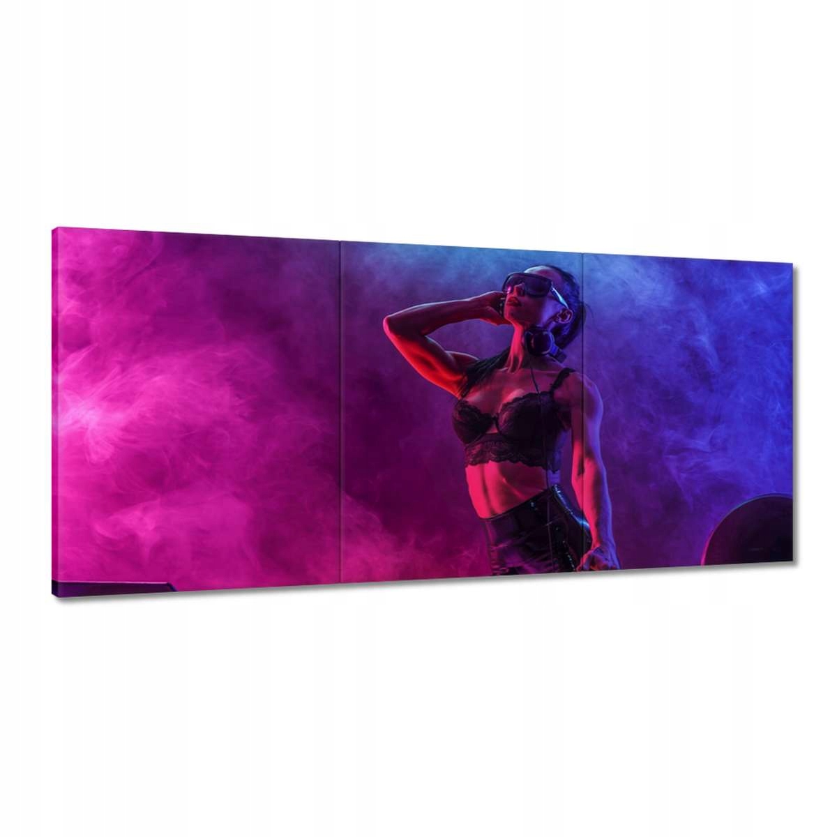 Obrazy 210x100 DJka Žena Dj Gramofón