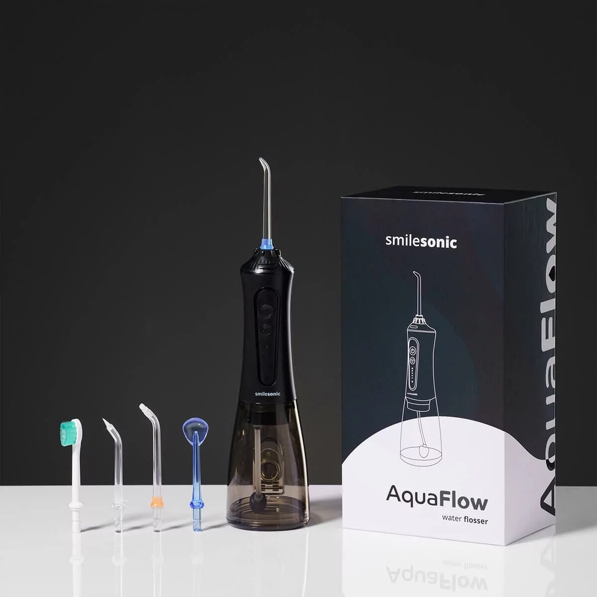 Bezprzewodowy irygator Smilesonic AquaFlow Black