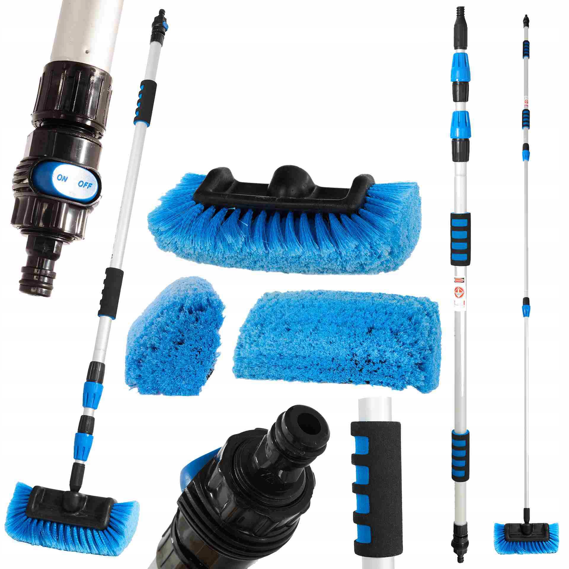 SZCZOTKA TELESKOPOWA MYCIA AUTA SAMOCHODU PANELI FOTOWOLTAICZNYCH + ZAWÓR EAN (GTIN) 5903802809916