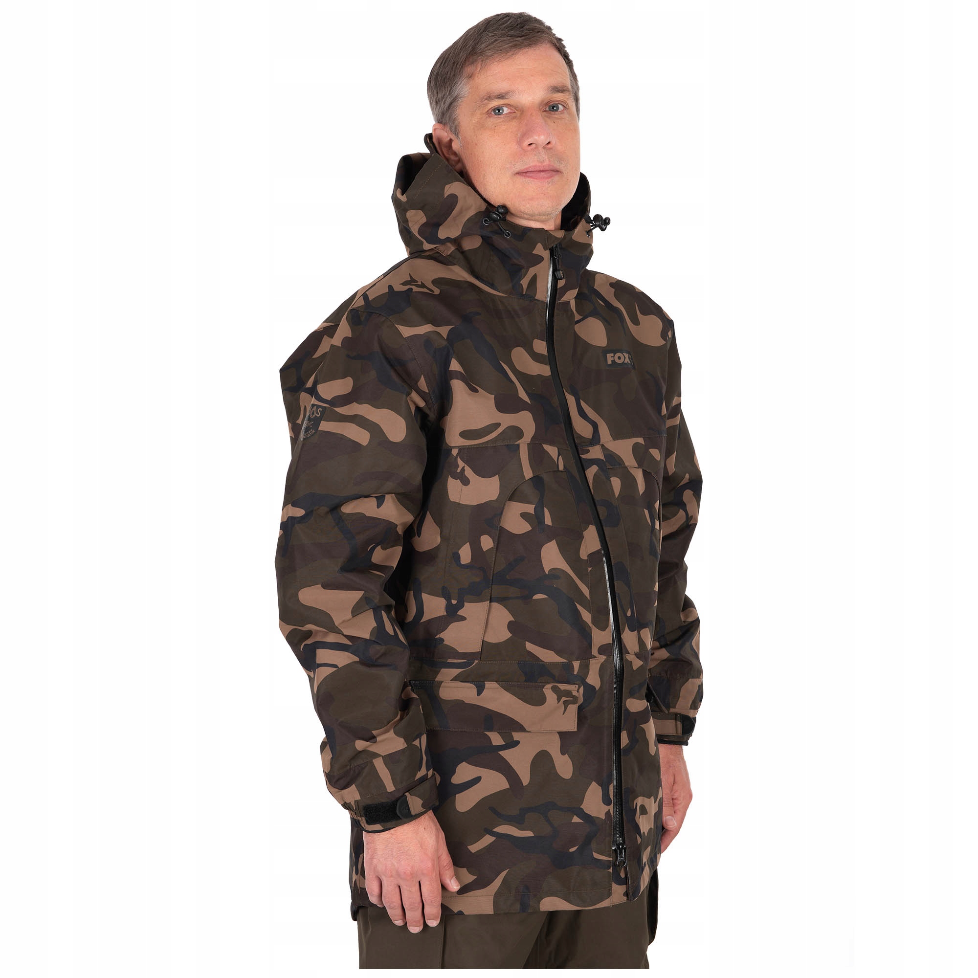 Pánská rybářská nepromokavá bunda Fox RS25K Camo 3/4 Jacket vel. XL