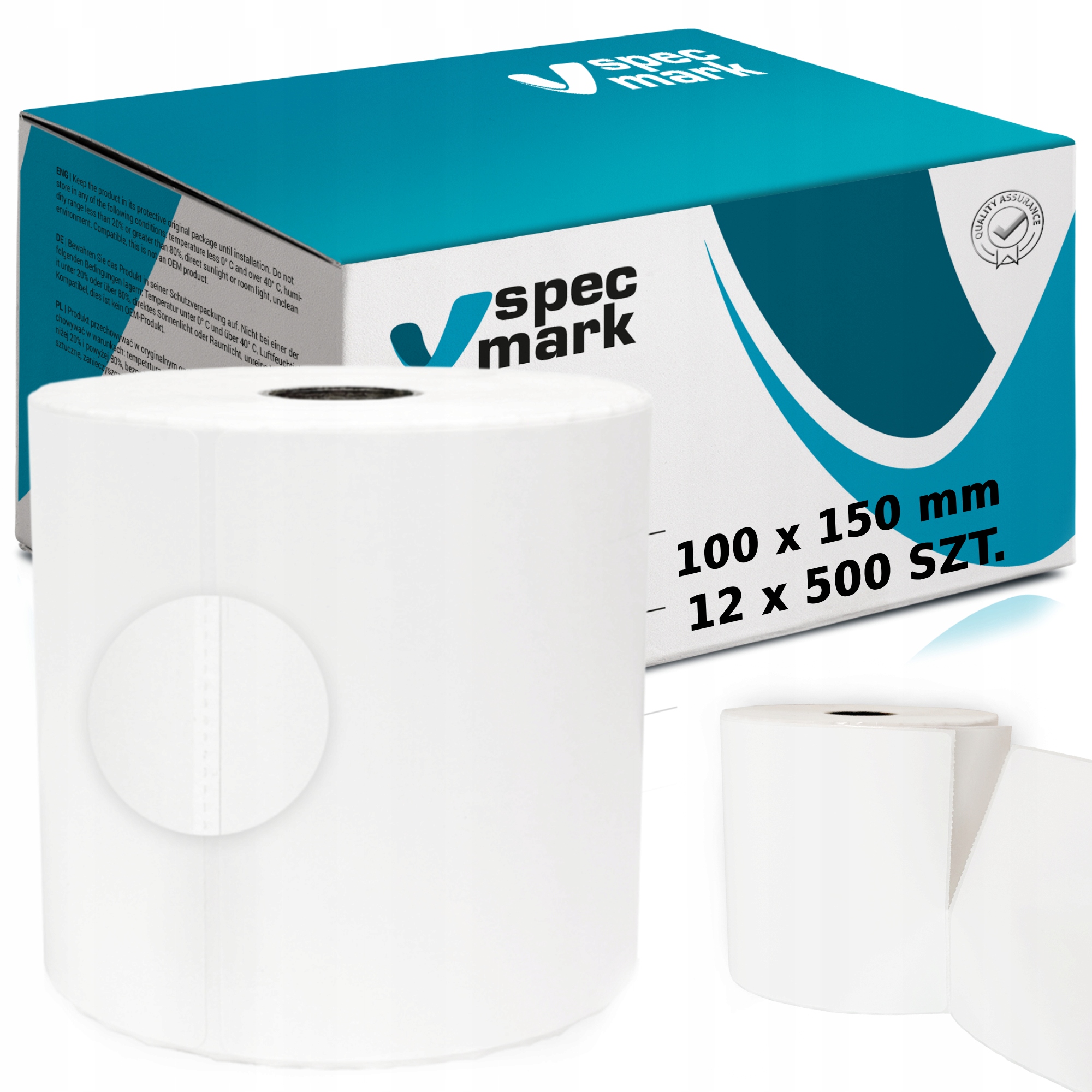 12 x Kurýrní termo etikety Premium 100 x 150 mm x 500 Zebra Godex