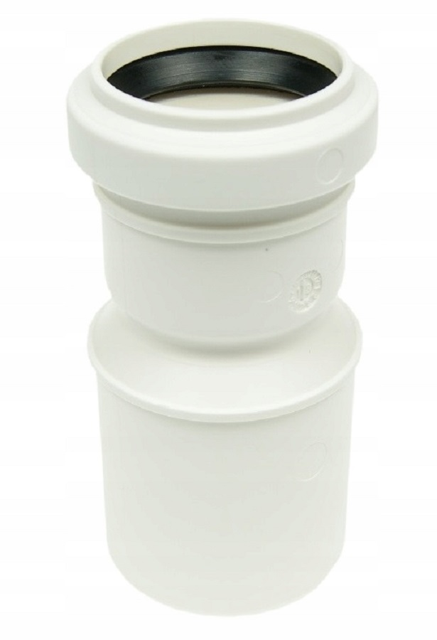 Redukcja kanalizacyjna fi 40/32 mm prosta PCV PP – biała, wewnętrzna