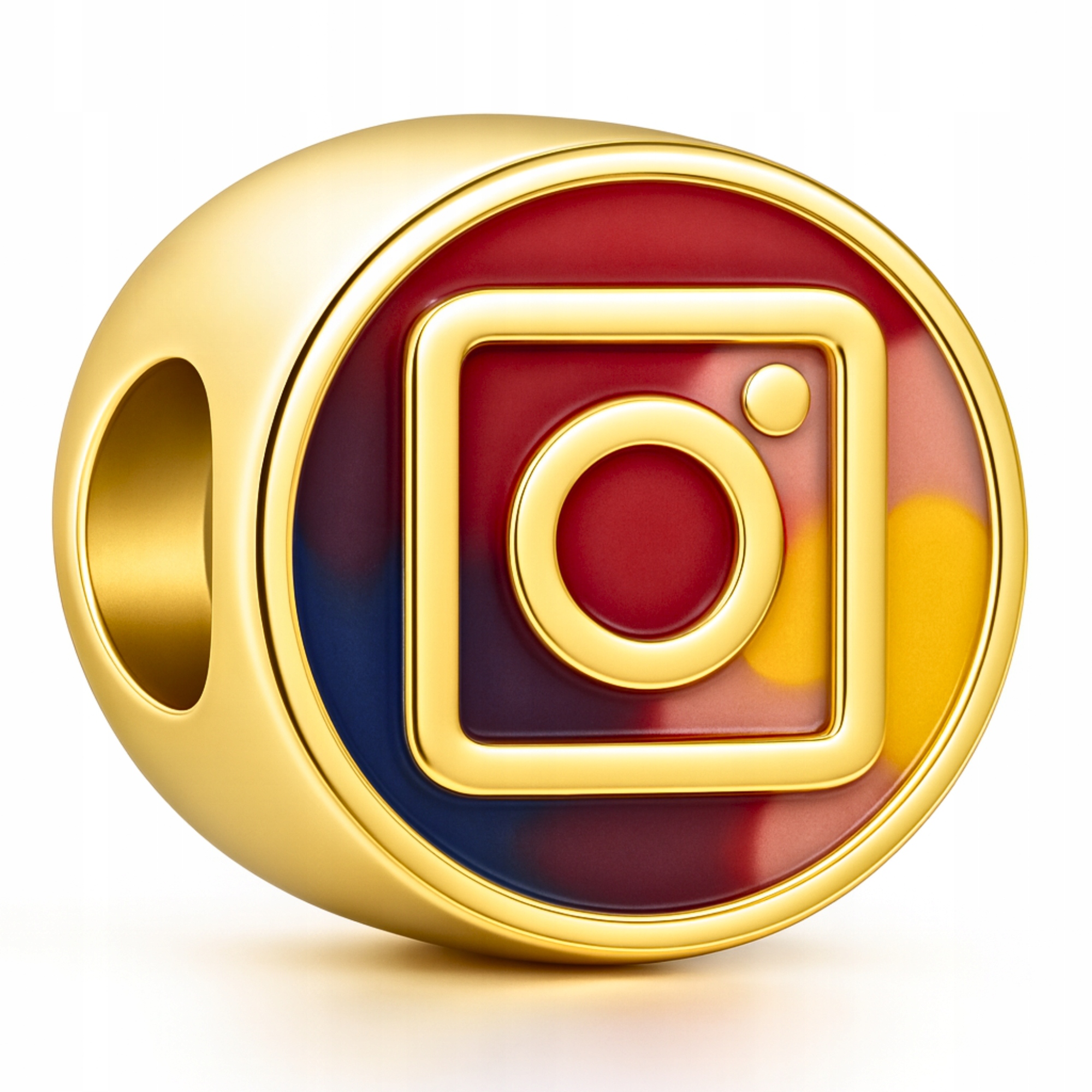 Charms Zlatý korálek Insta Influencer socialmedia pozlacený bead Stříbro 925