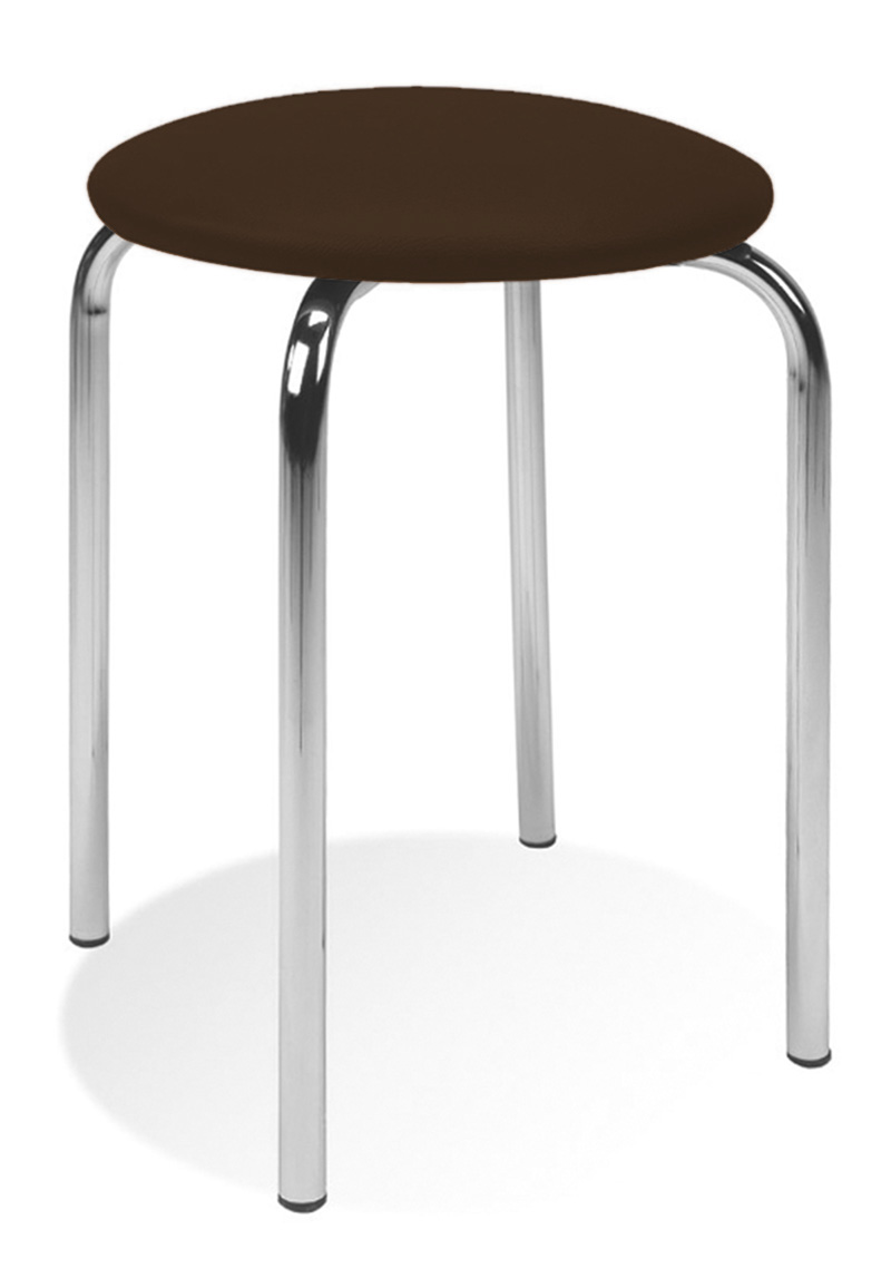 TABORET STOŁEK METALOWY CHICO-CR CIEMNY BRĄZOWY NS