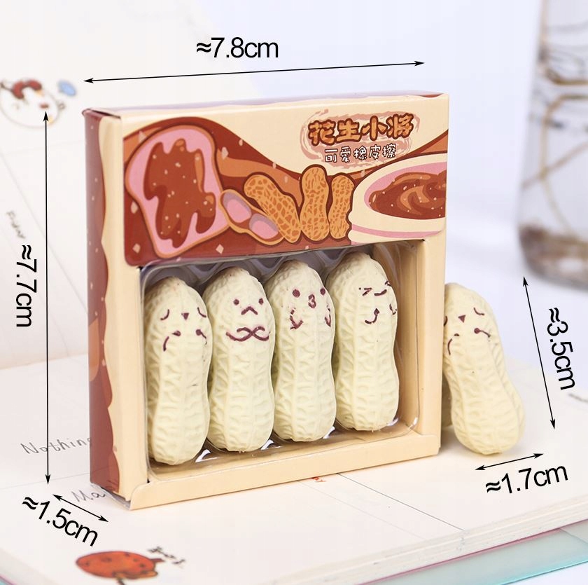 

Gumka Orzech ścierania szkolna orzeszki fistaszki