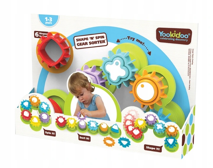 YOOKIDOO RUCHOMY SORTER WIRUJĄCE TRYBIKI 40200 Materiał plastik