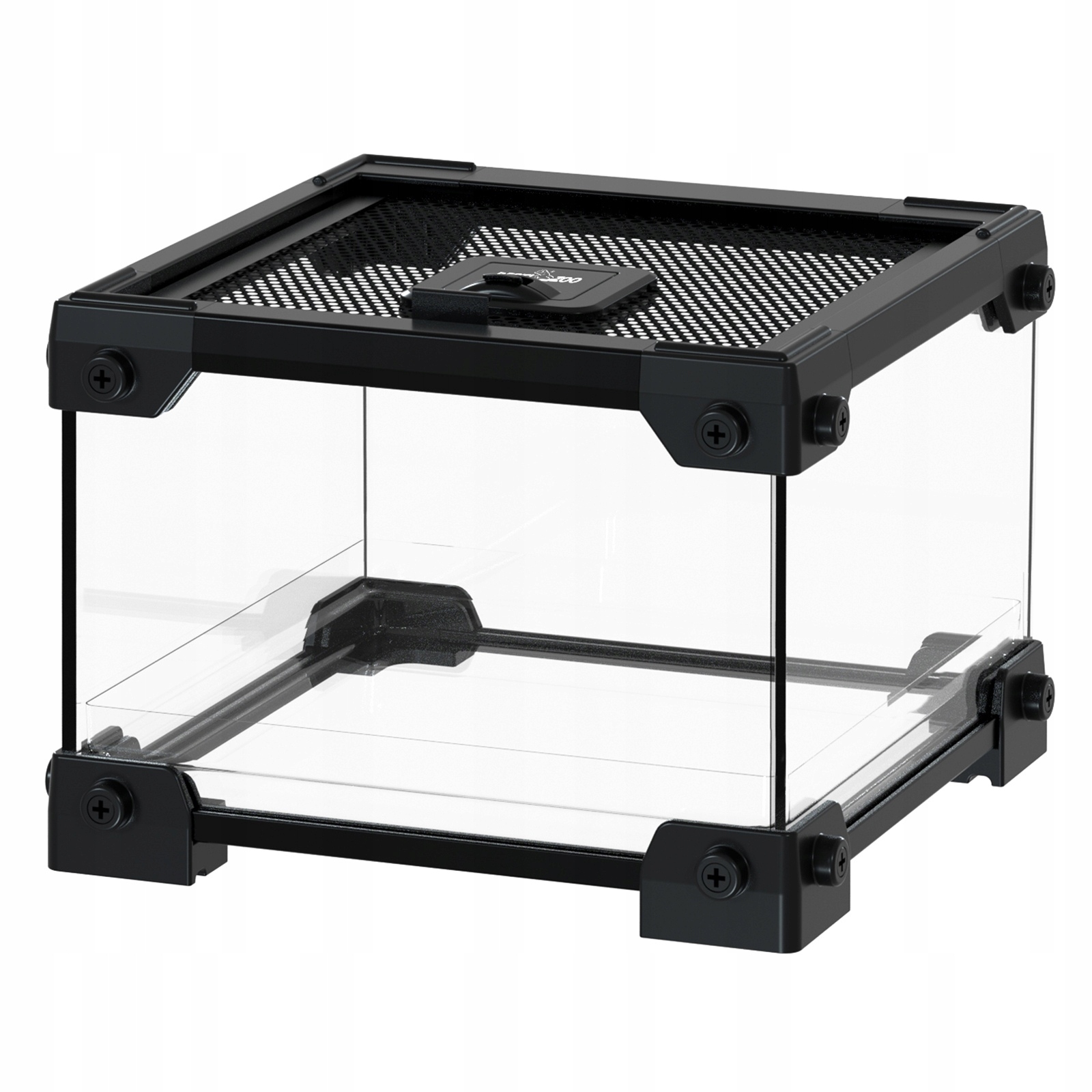 Levně Skleněné Terárium Pro Plazy A Obojživelníky S Síťovanou Ventilací 20X20X15 CM