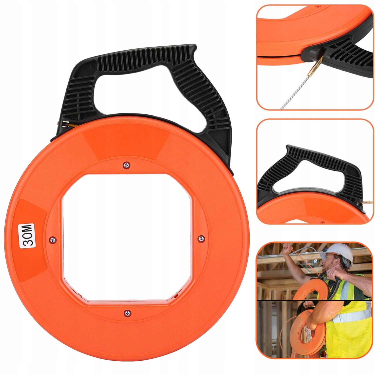 Pilot Linka na protahování kabelů Vlákno 4 mm 30 m v kazetě