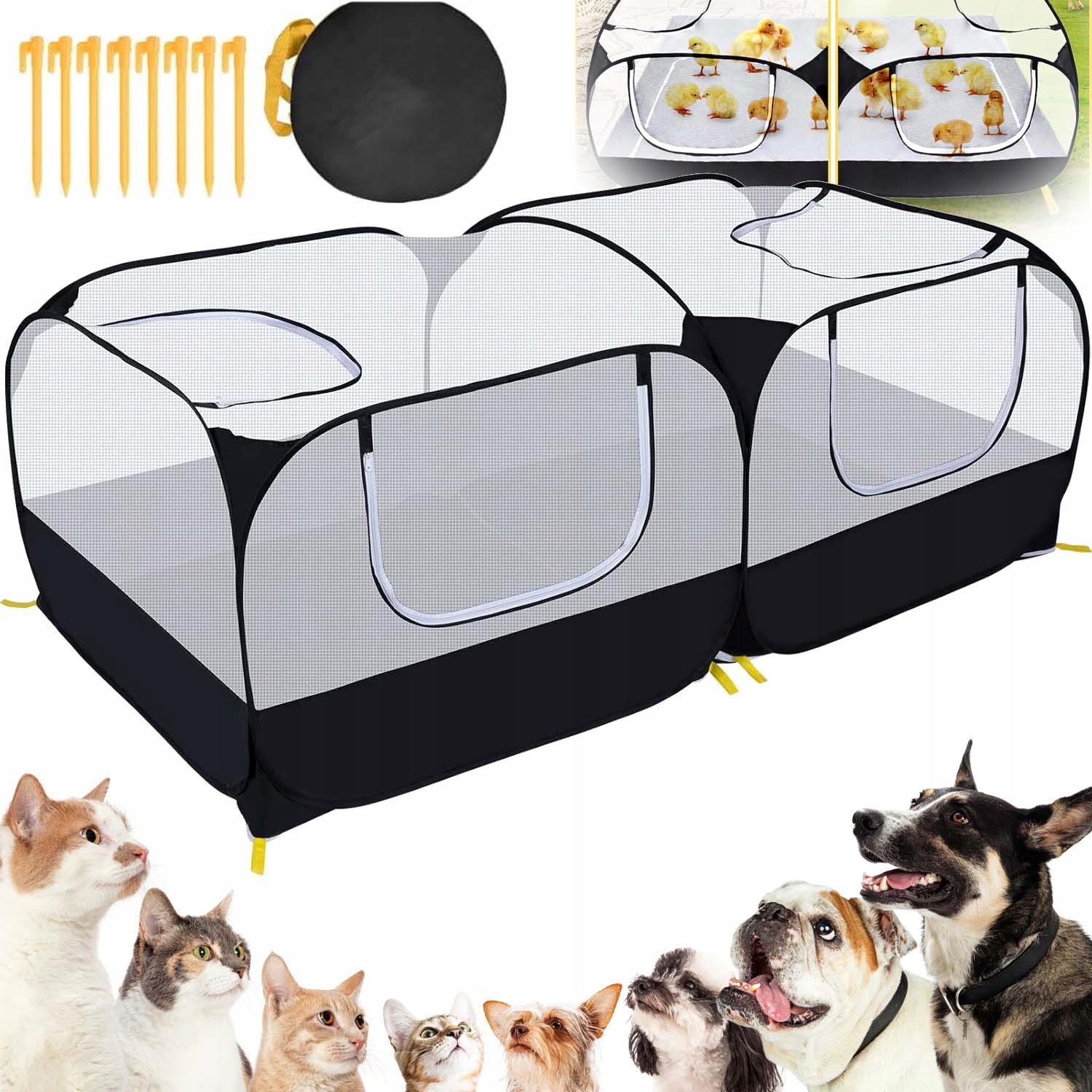 Levně Skládací Lehká Kotec Pro Psa Kočku Králíka Štěňat Pelíšek 185*94*64 CM