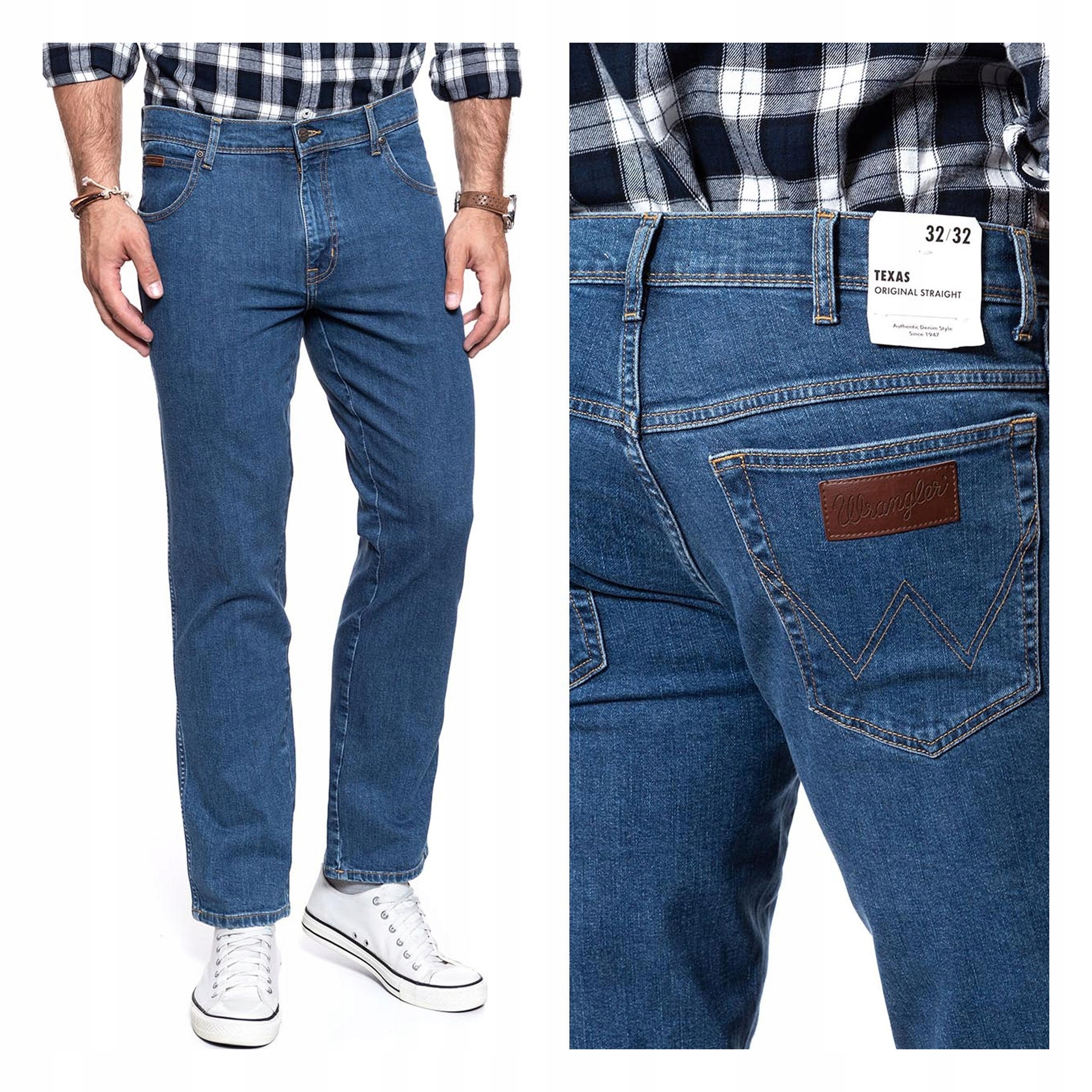 Pánské džínové kalhoty Wrangler Texas Straight Fit modré W36 L32