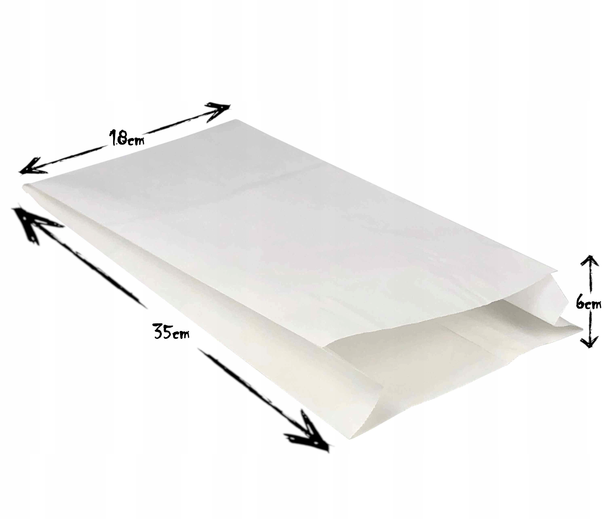 TOREBKI PAPIEROWE 18x35 ŚNIADANIOWE 100szt torby Marka inna