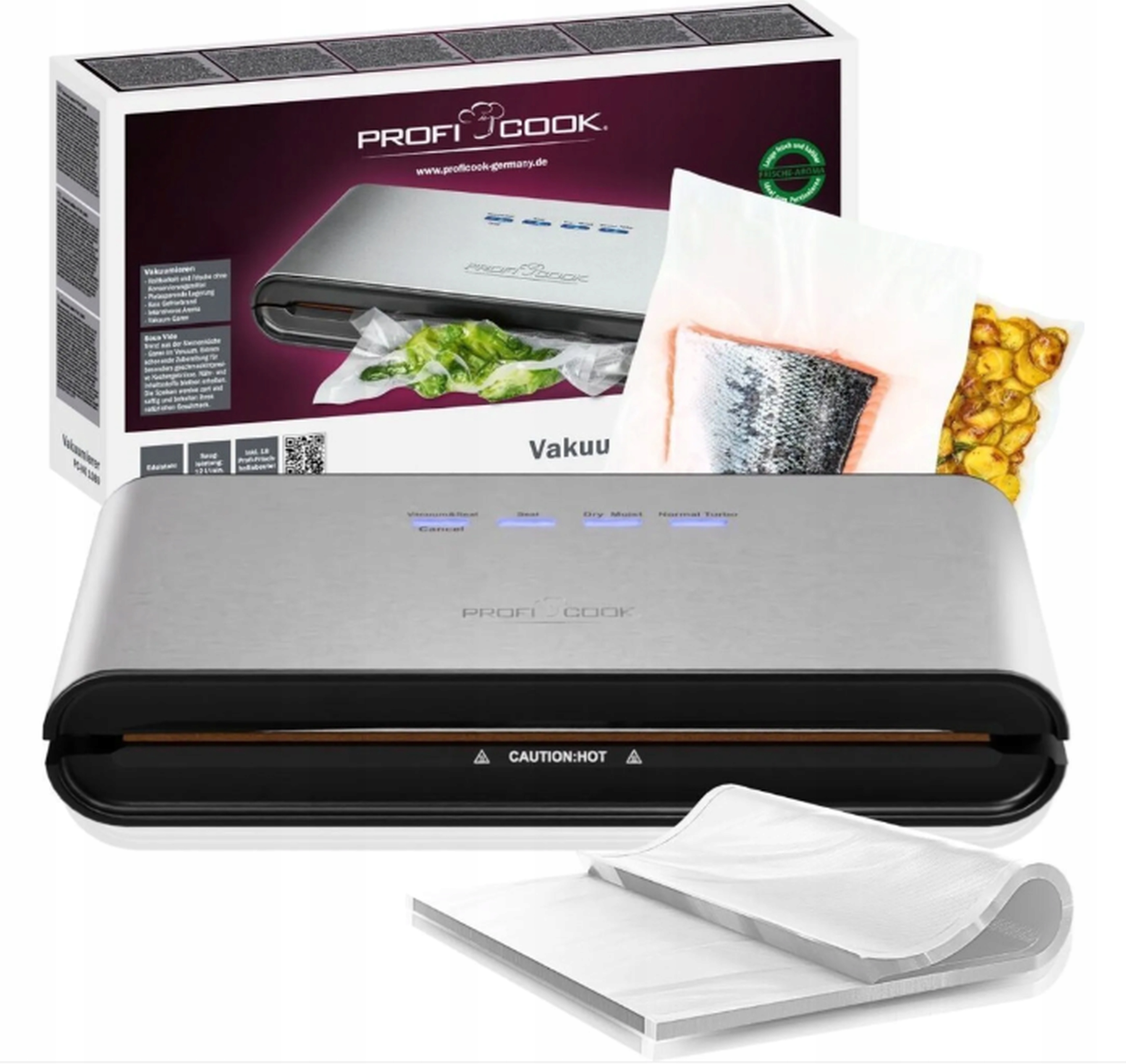 Vakuovačka, svářečka folií vakuový svářeč Proficook Vk 1080 120W sáčky