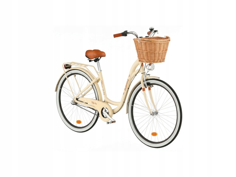 Rower miejski Indiana Moena A3B 28 cali damski Koszyk wiklinowy