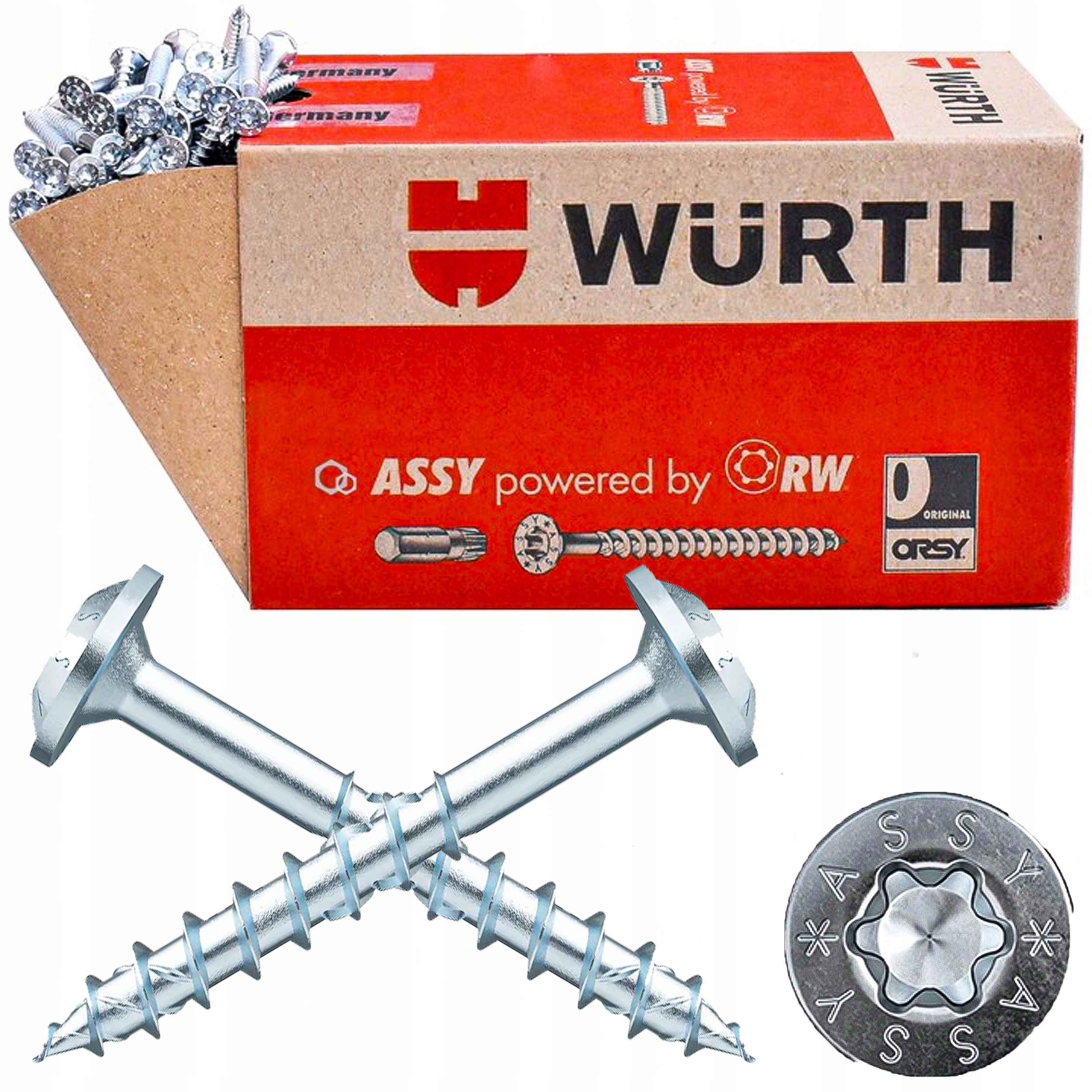 Univerzální šrouby do dřeva Assy 10X200/100 50 Ks Wurth