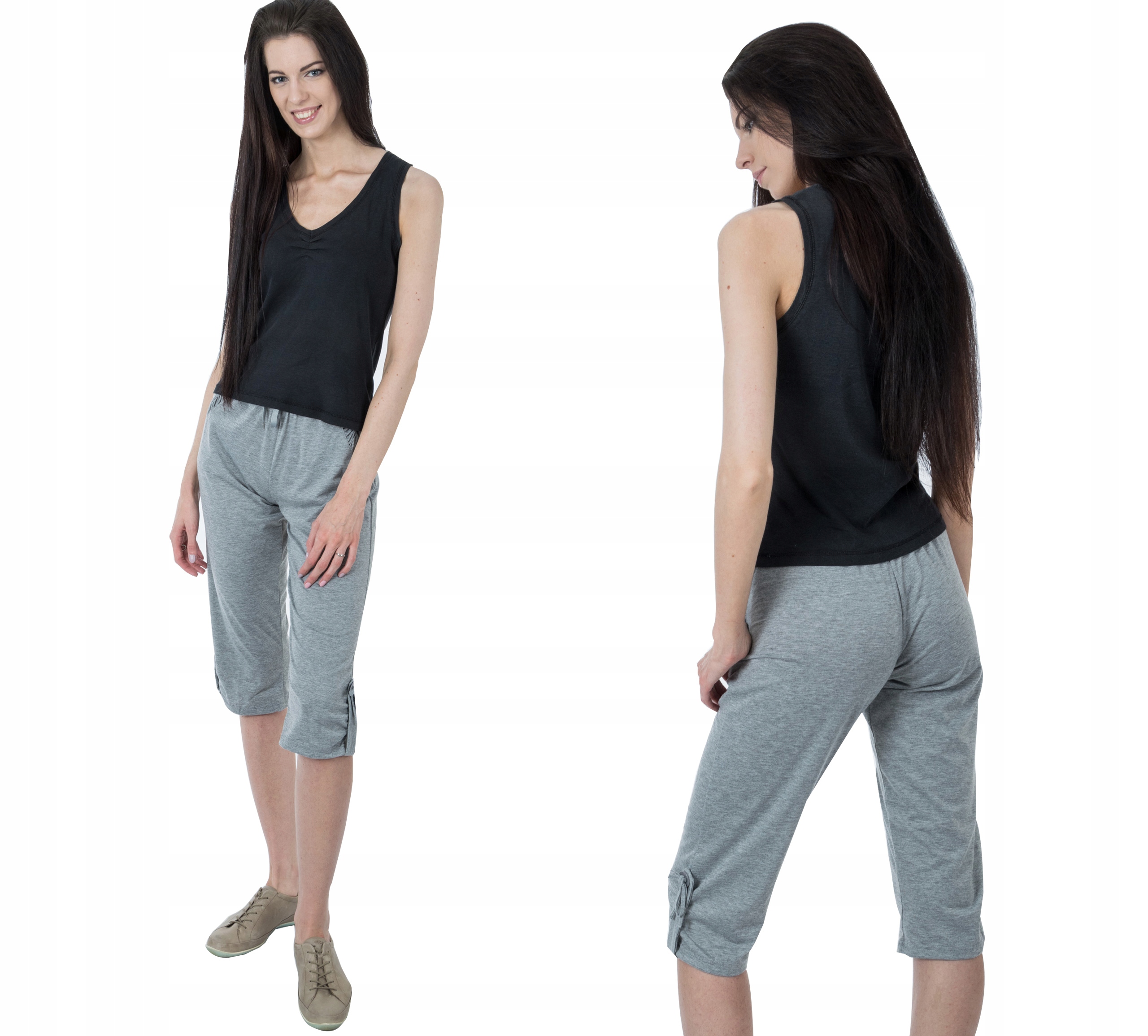 

Krótkie Spodnie Rybaczki Damskie 5658 r L melanż