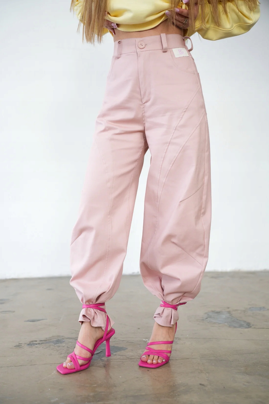 Dámské kalhoty Bg Ginny pudrově růžová S