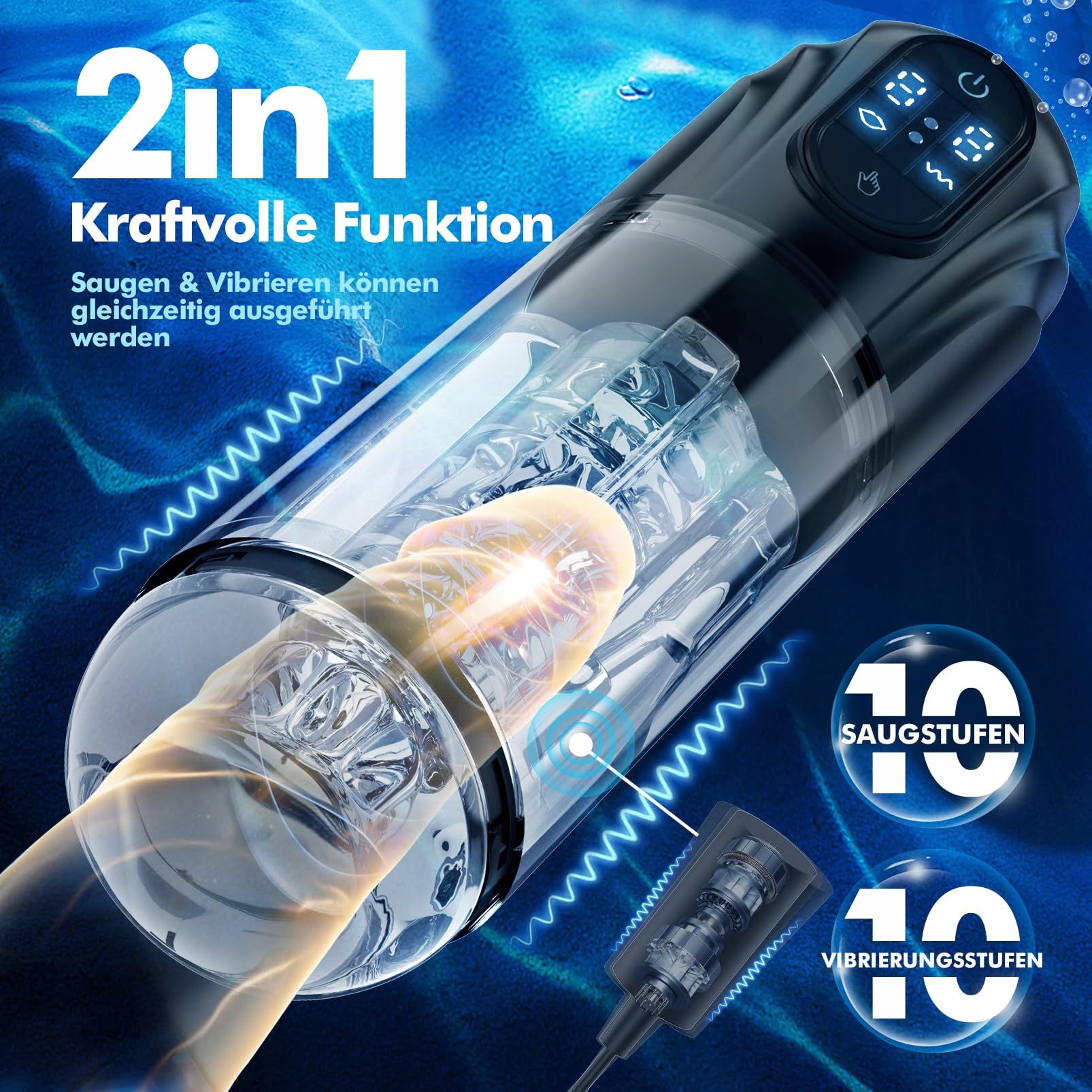 AUTOMATISCHER Saug Masturbator Dla Mężczyzn Elektryczny Stymulator — miniatura 2