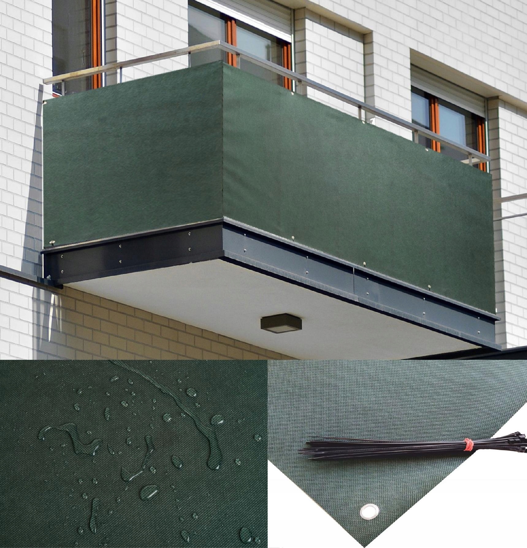 

Osłona Na Balkon 0,8X7M Zielona Mata Balkonowa Pl