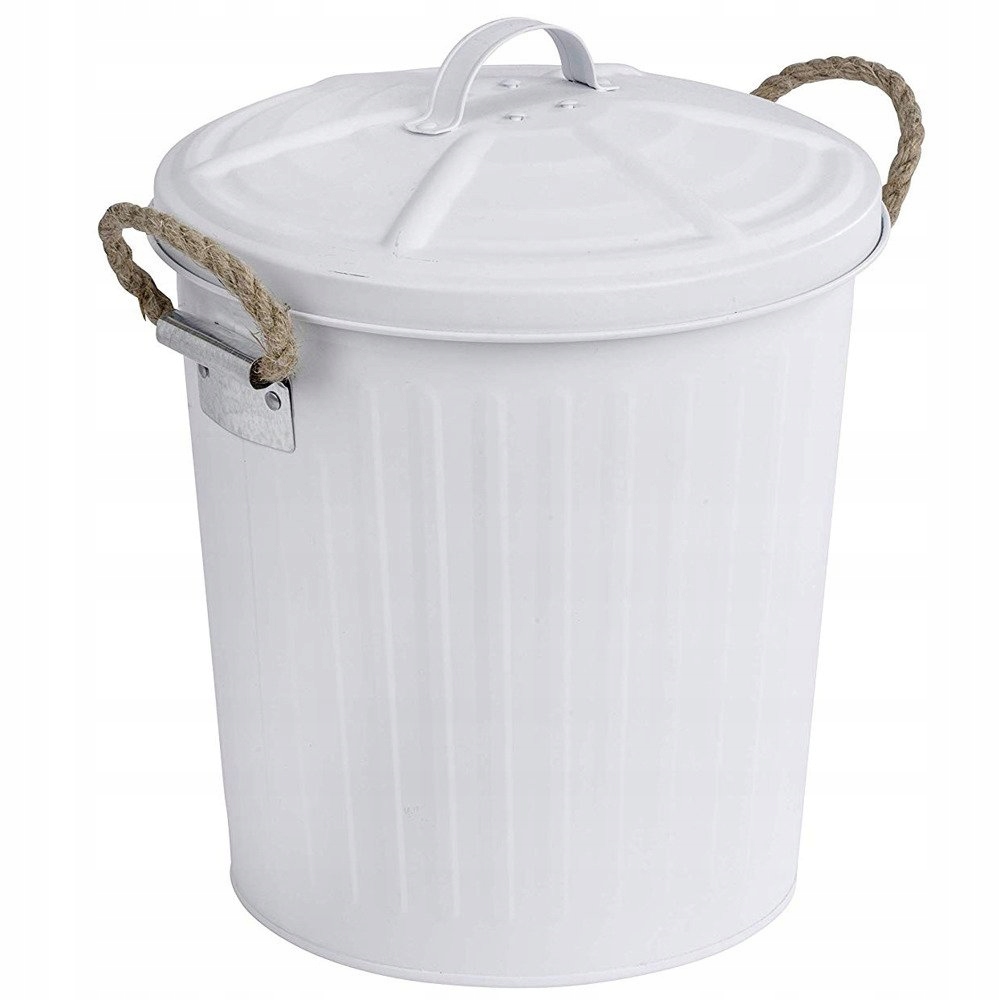 Levně Odpadkový Koš Bílý s víkem Retro 6 L Wenko