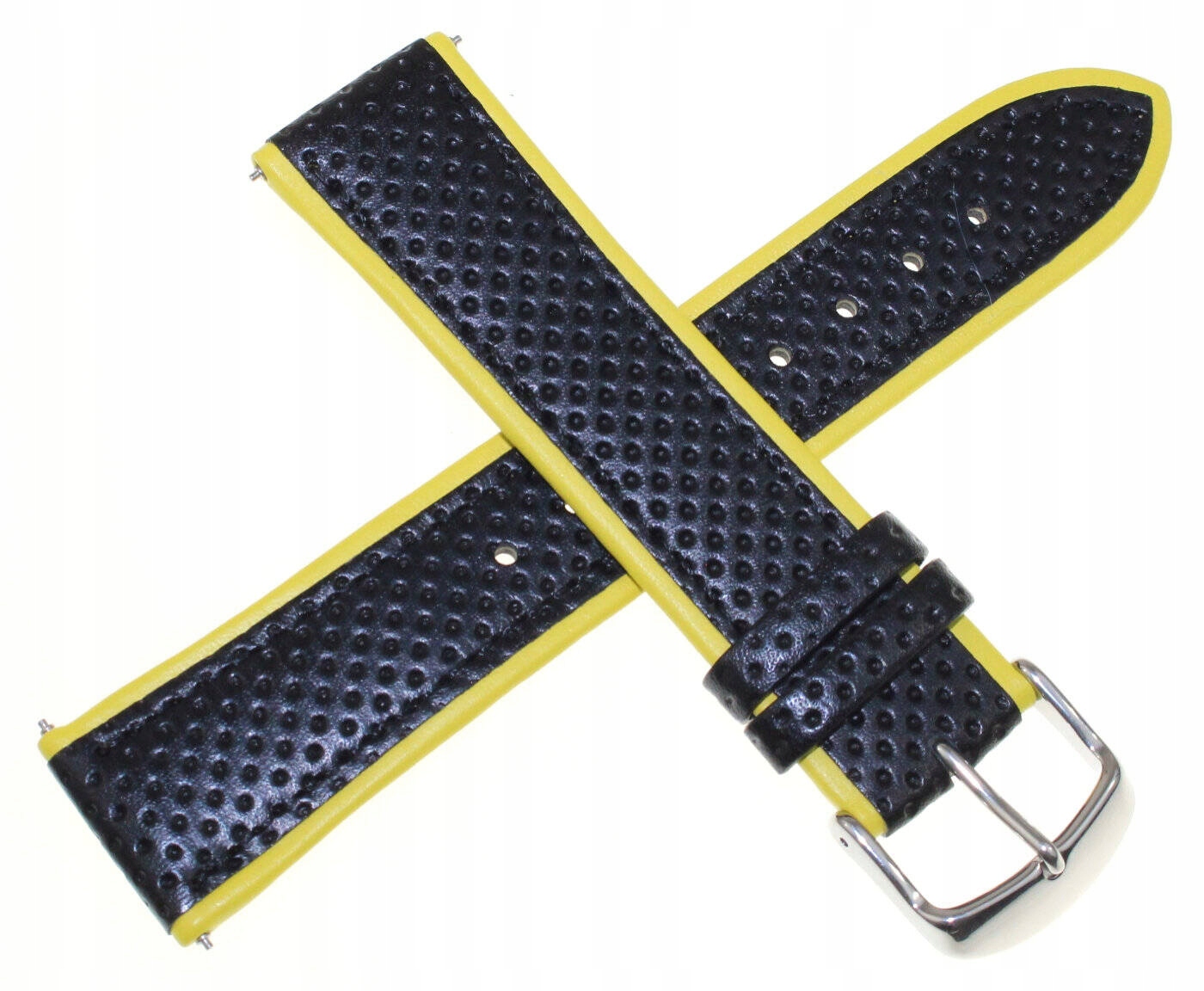 Originální Černý Žlutý Kožený Řemínek Pro Hodinky Casio WVQ-550LE 22 mm