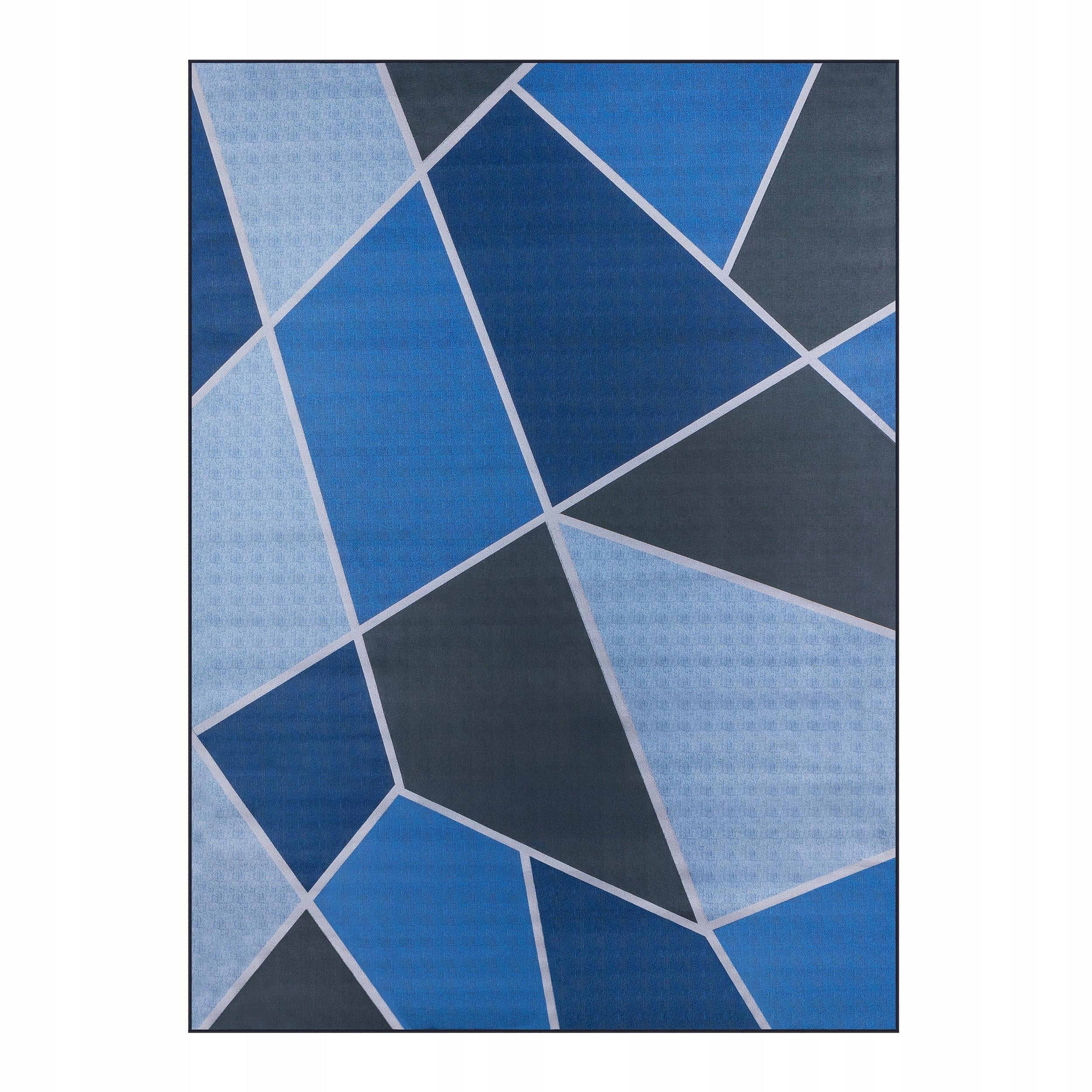 Koberec Do Obývacího Pokoje 160x220 CM Modrý Protiskluzový Geometrický Mozaika Bcf