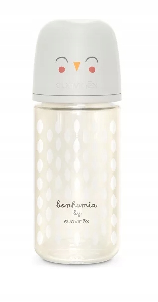 SUAVINEX BUTELKA SX PRO SZKLANA BONHOMIA 240ML Beżowa