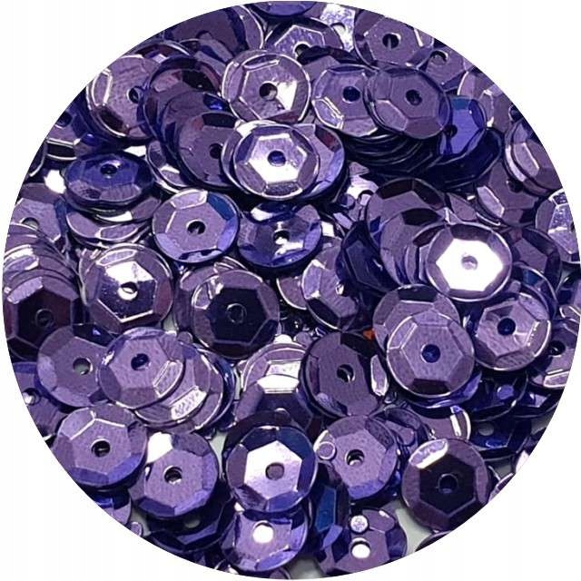 cekiny 12szt  metalizowane FIOLETOWE 10g | MT-6590 — 2