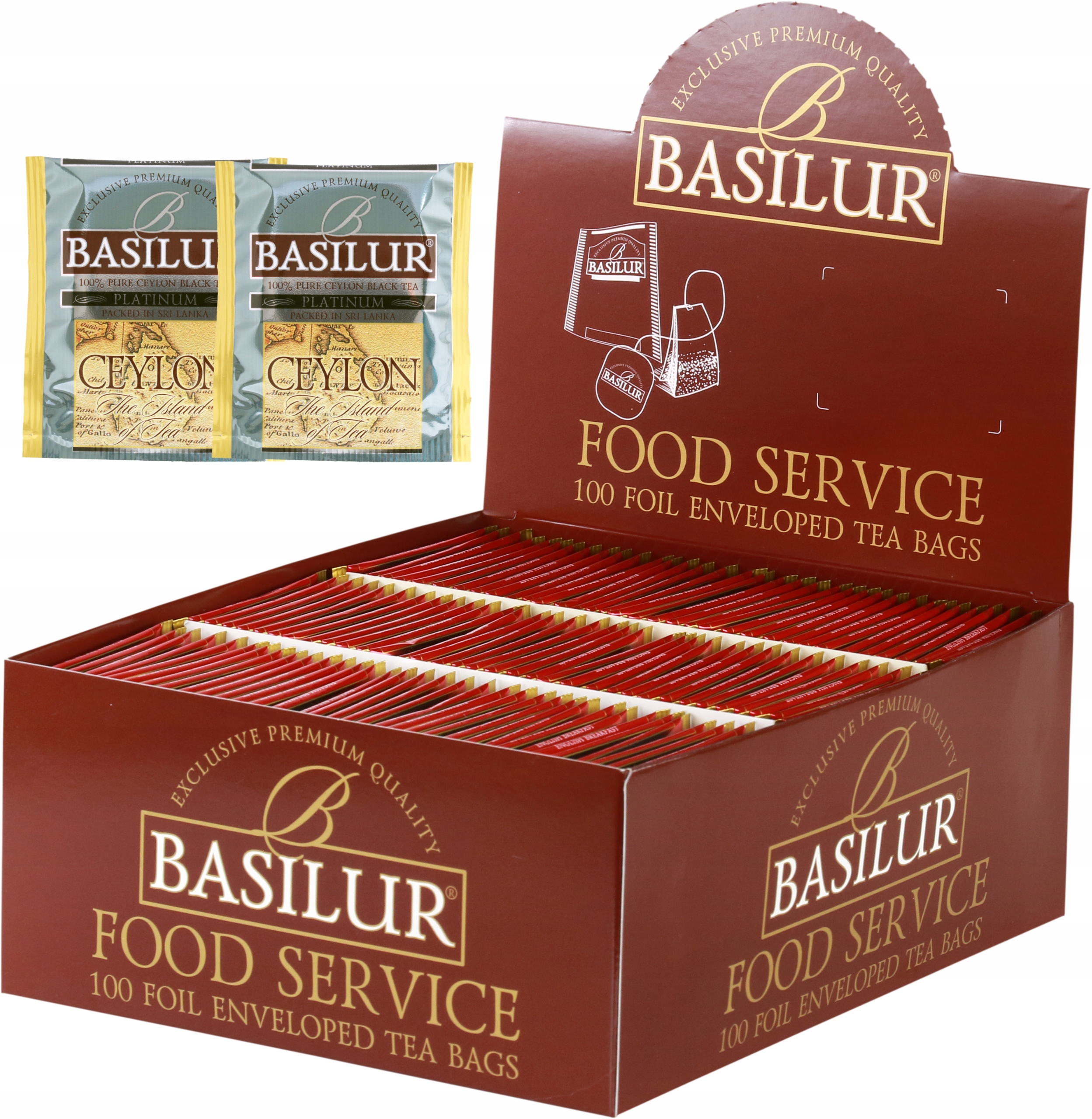 Herbata czarna Basilur Platinum ekspresowa Korzenno-słodowa HoReCa 100szt