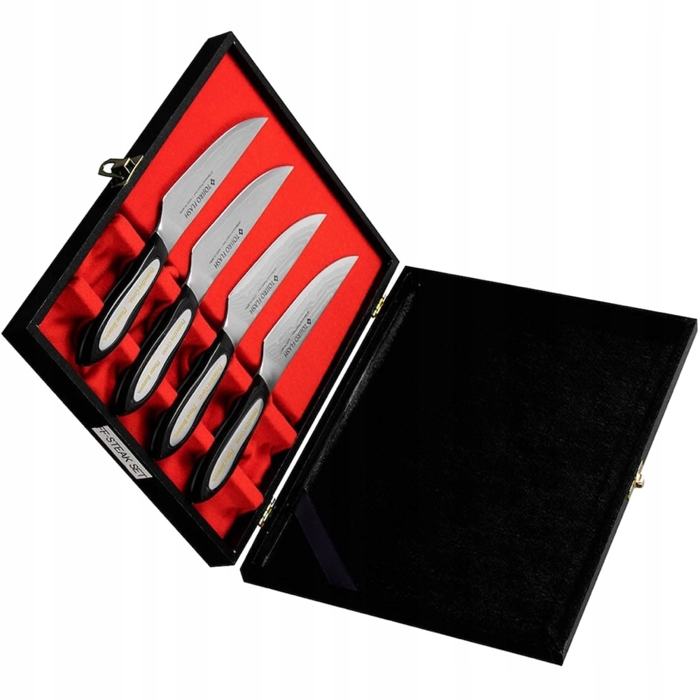 Tojiro Flash VG-10 Sada 4 japonských nožov na steaky 11 cm Darčekové puzdro