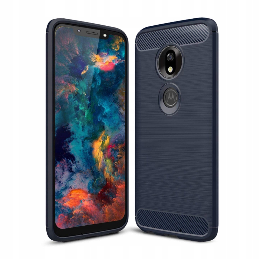 

Carbon Case etui do Motorola Moto G7 Play blue
