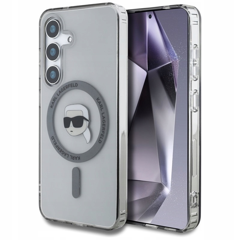 Karl Lagerfeld Button Karl Head Printed Logo MagSafe Samsung Galaxy Pouzdro