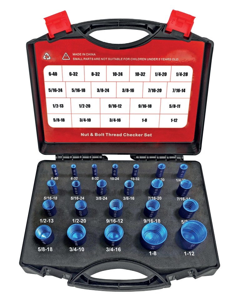 Sada Zkoušek Pro Palcové Šrouby A Matice Unc č.6 Unc 1"