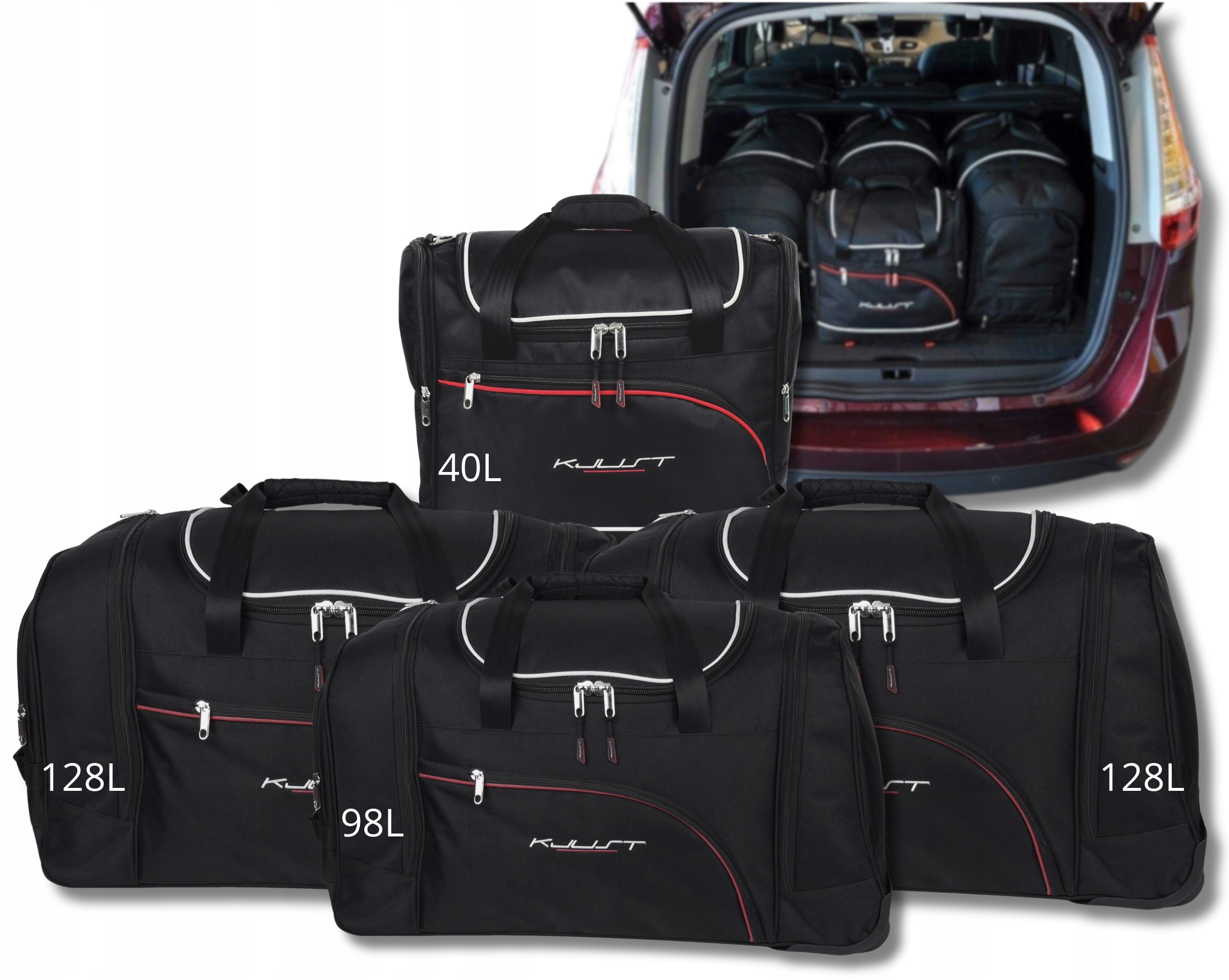 Sada tašiek Kjust do kufra Renault Grand Scenic 2009-2013 4 ks