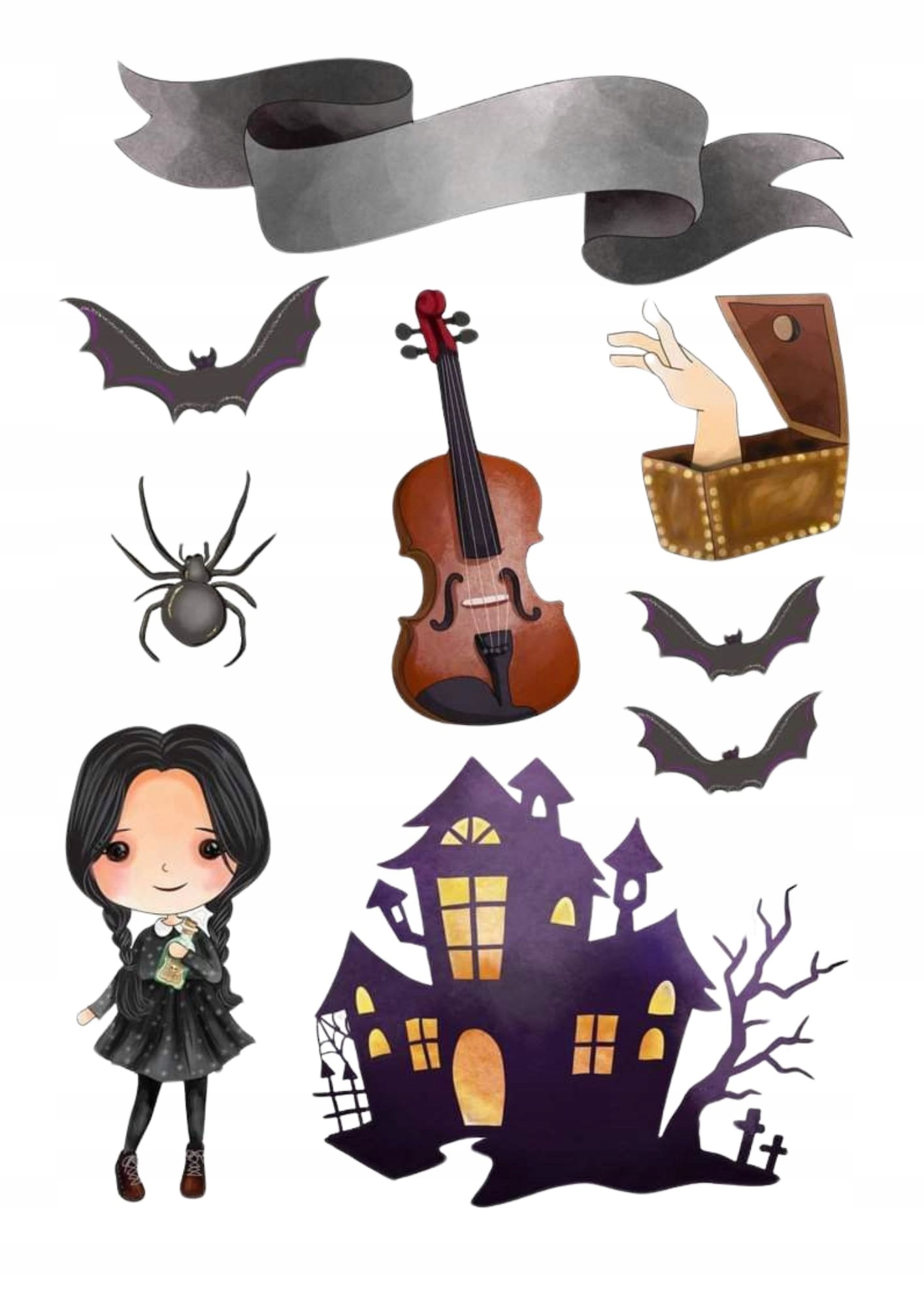 Wydruk na masie cukrowej Wednesday