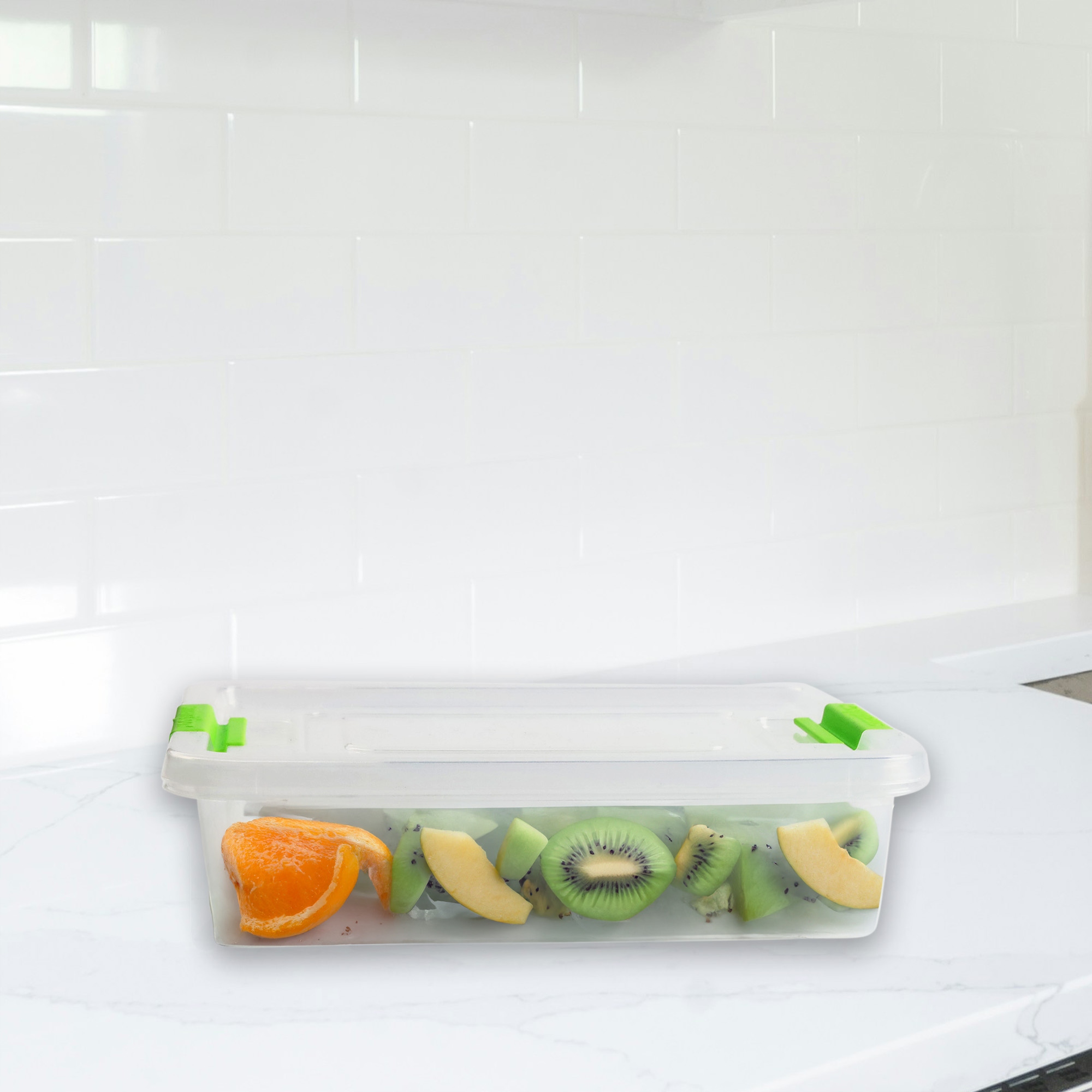 POJEMNIK SMART BOX 0,4L PRZEZROCZYSTY Z POKRYWKĄ UCHWYT KUCHNIA ORGANIZACJA