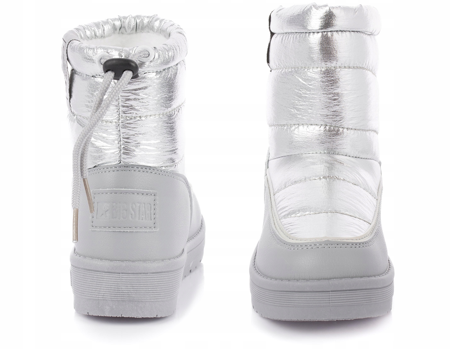 BIG STAR OCIEPLANE ŚNIEGOWCE DZIEWCZĘCE DZIECIĘCE ZIMOWE BUTY SREBRNE r. 35 Bohater brak