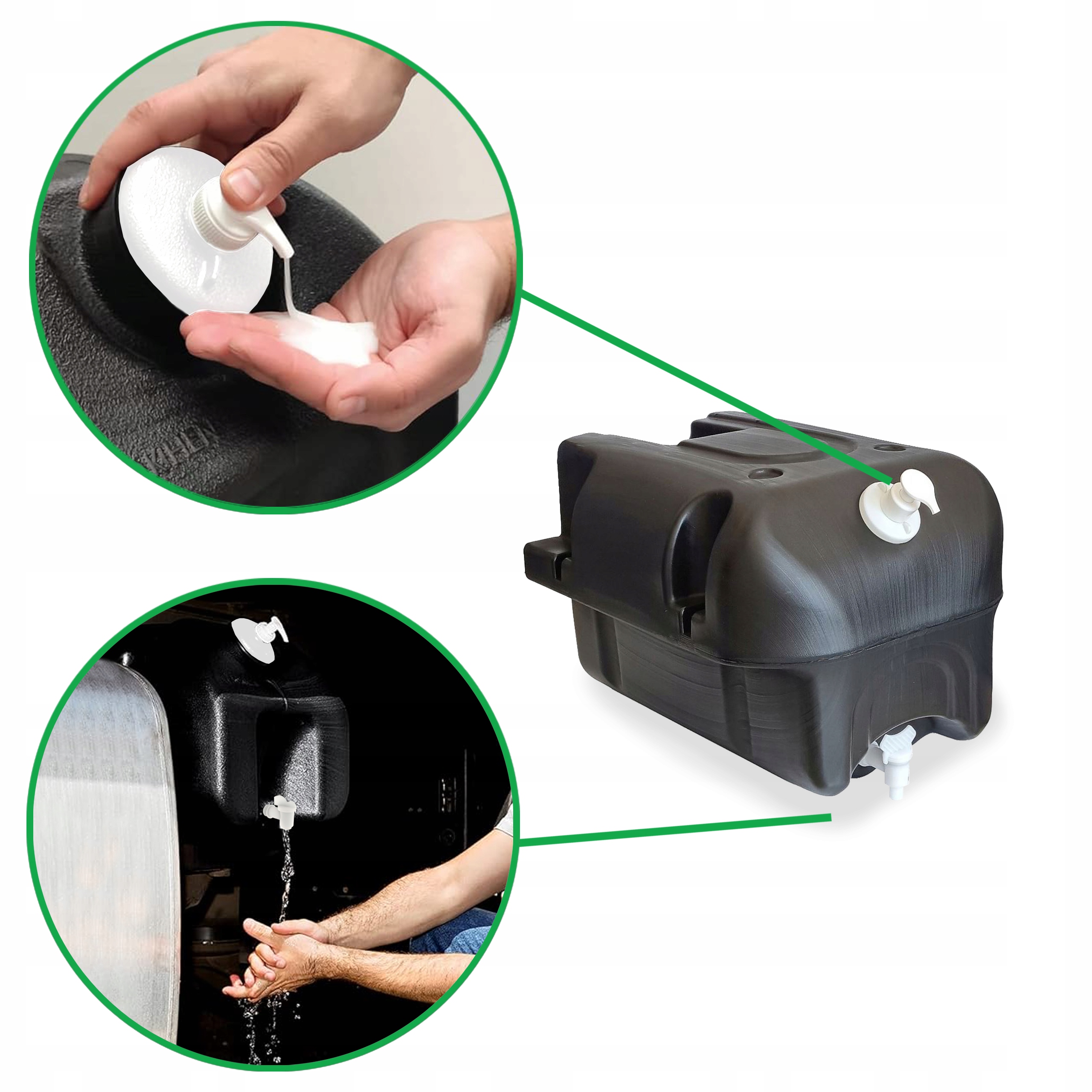 POJEMNIK na WODĘ 30L LOKHEN z DOZOWNIKIEM mydła TIR laweta BUS naczepa Marka inna