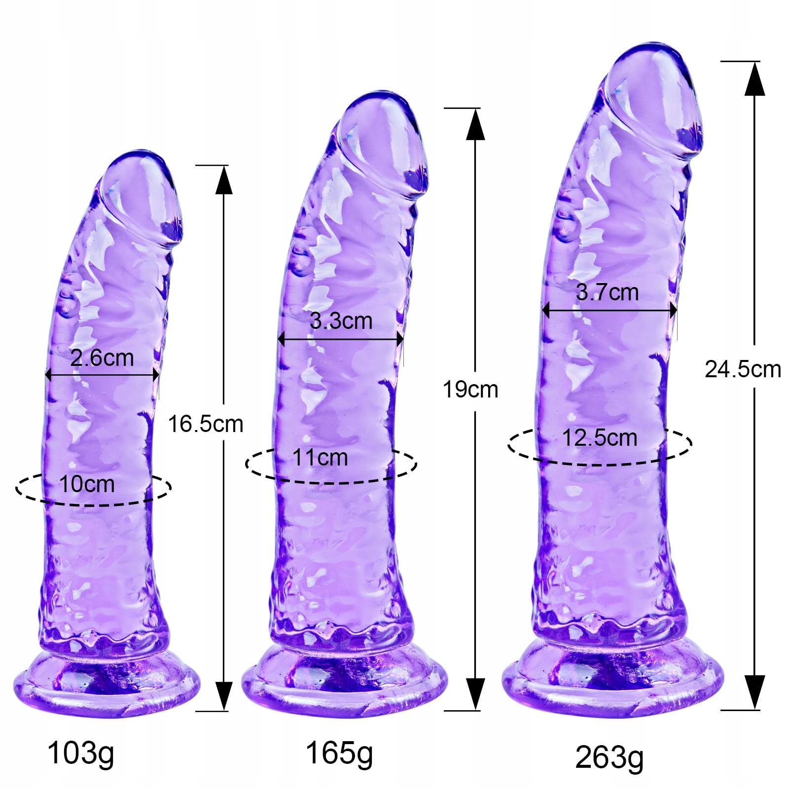 LILA Zestaw Dildo Realistyczne z Przyssawkami dla Początkujących — miniatura 7